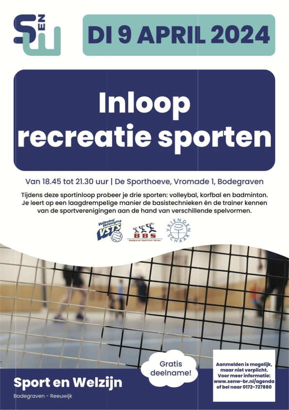 Inloop recreatie sporten